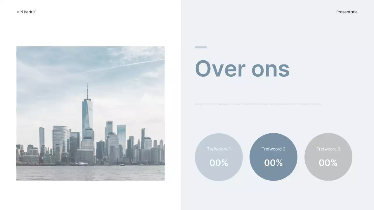 Eenvoudig ondernemingsplan in lichtblauw