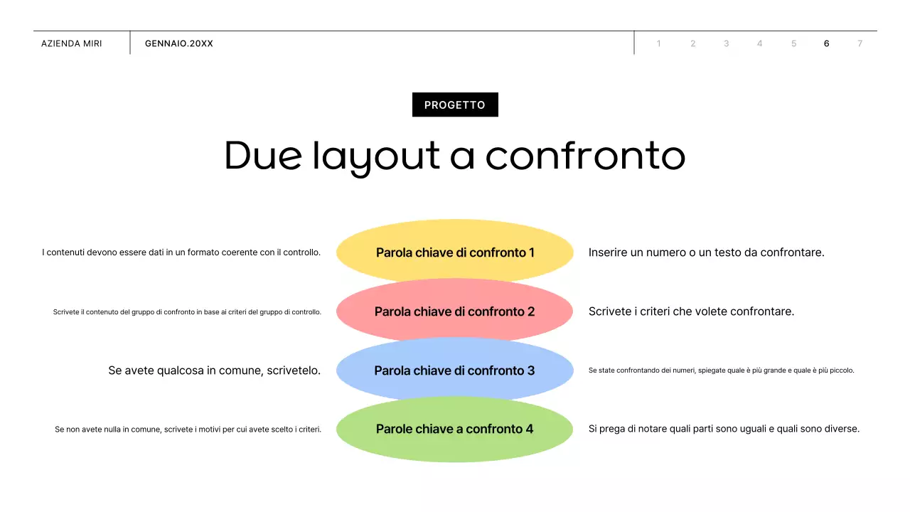 Proposta commerciale con forme rosa e gialle