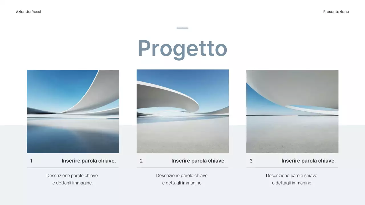 Piano aziendale semplice in azzurro