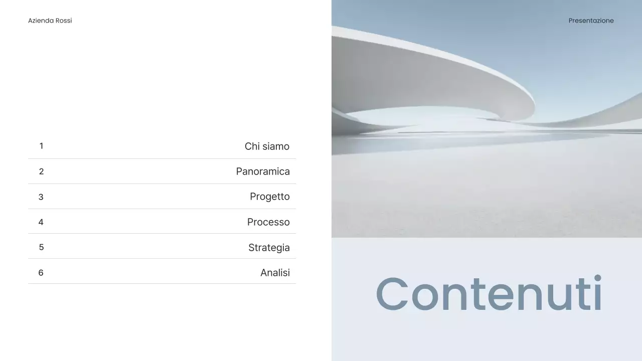 Piano aziendale semplice in azzurro