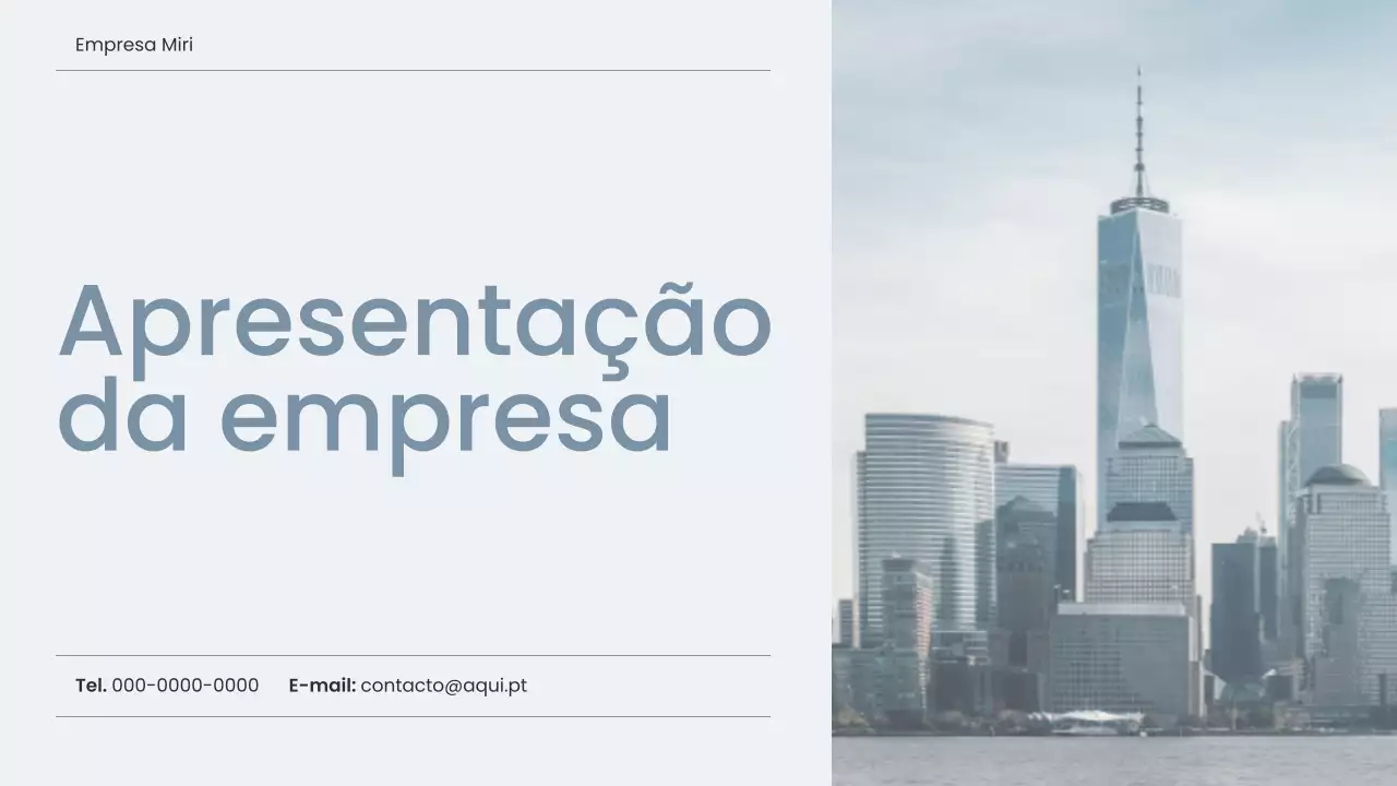 Plano de negócios simples em azul claro