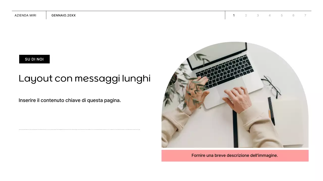 Proposta commerciale con forme rosa e gialle