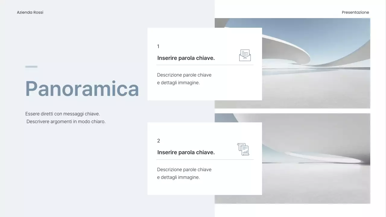 Piano aziendale semplice in azzurro