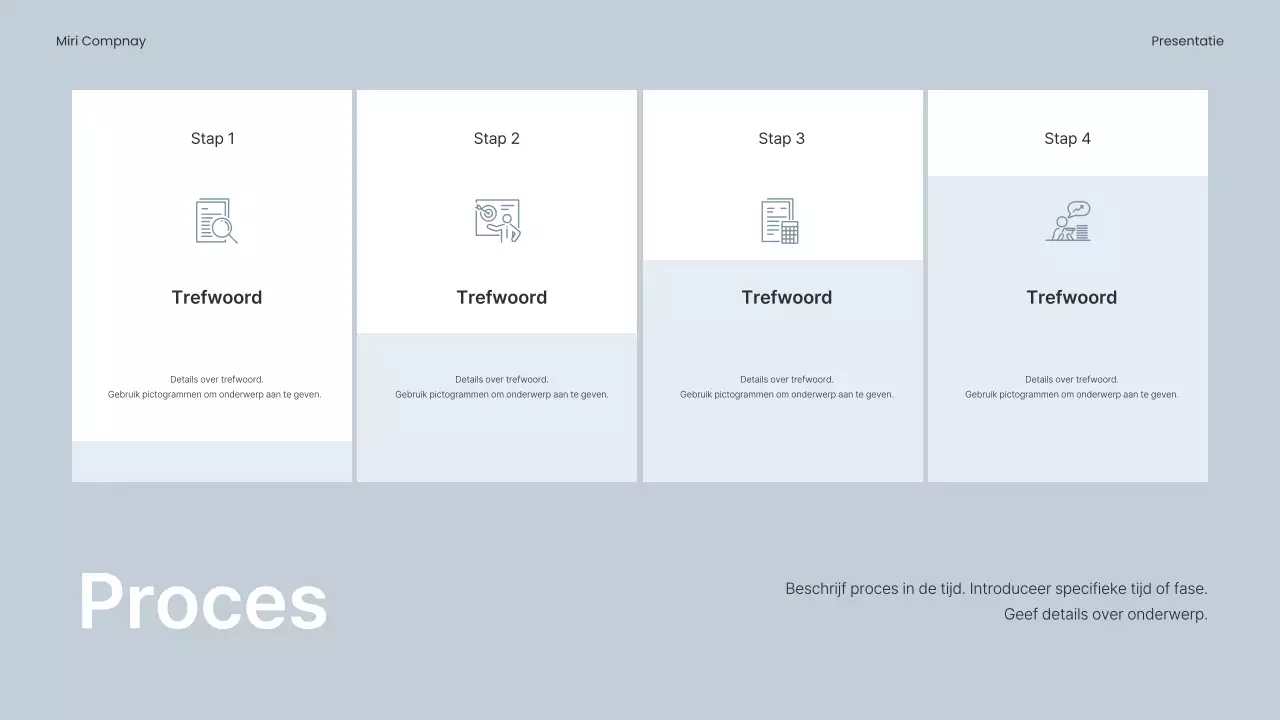 Eenvoudig ondernemingsplan in lichtblauw