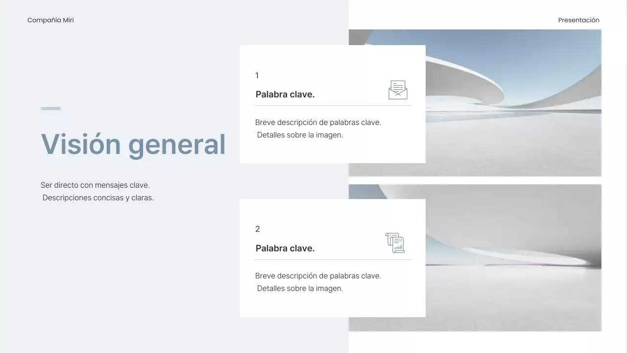 Plan de empresa sencillo en azul claro