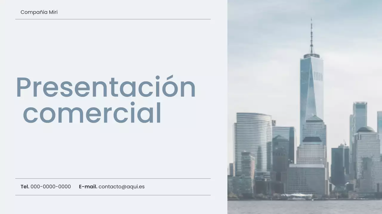 Plan de empresa sencillo en azul claro