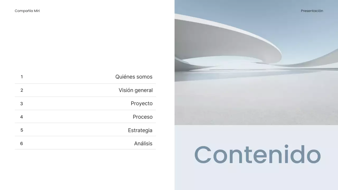 Plan de empresa sencillo en azul claro