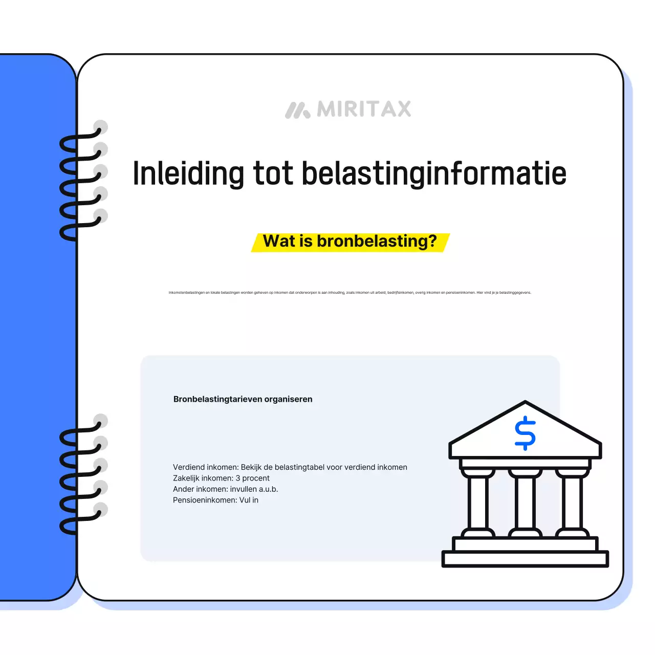 Promoot je blauwe eenvoudige fiscale entiteit