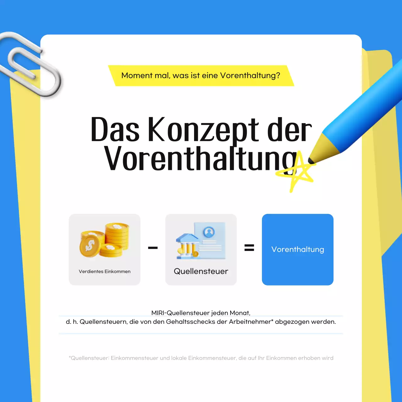 Blaue Einfachsteuer erklärt