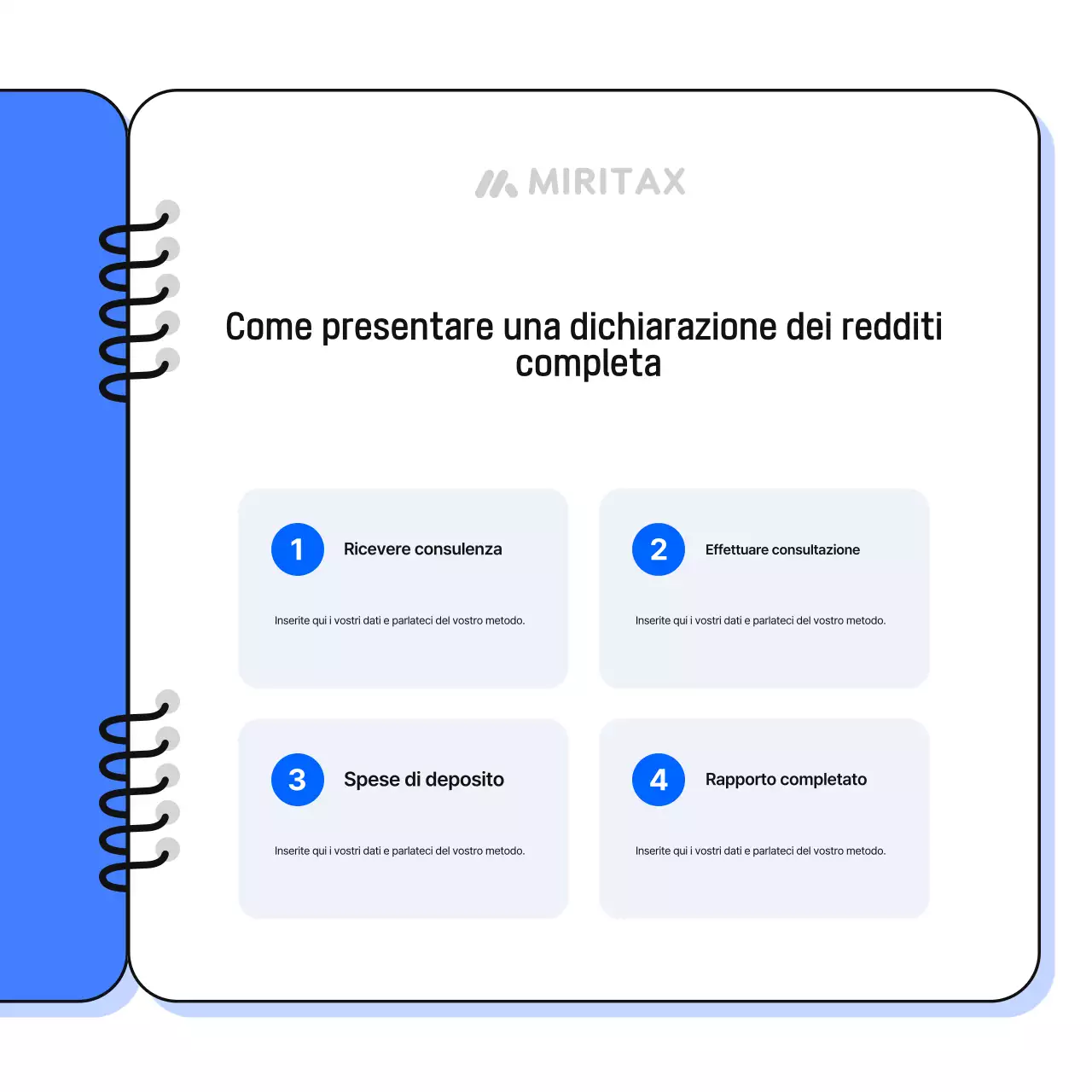 Promuovete la vostra entità fiscale blu semplice
