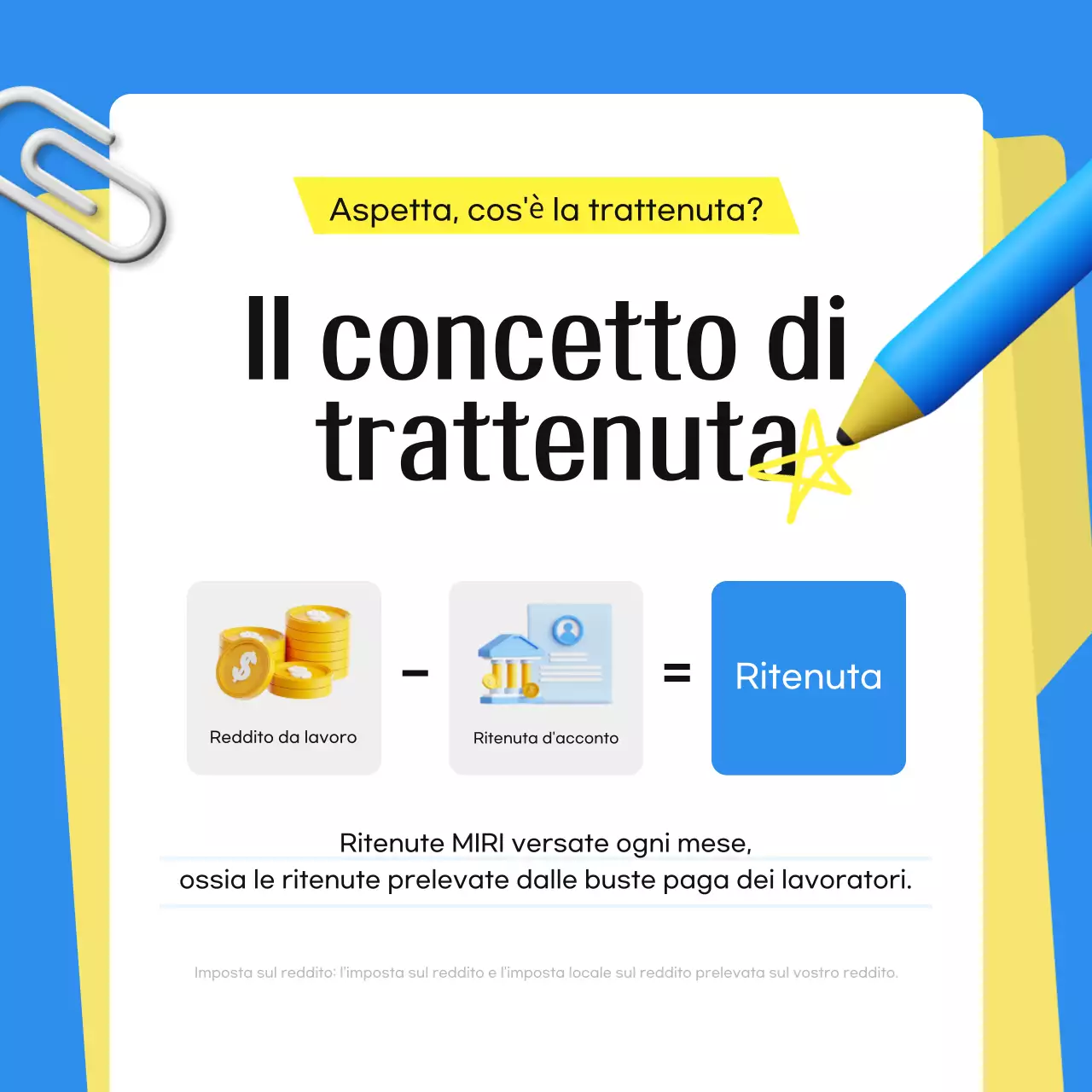 L'imposta blu semplice spiegata