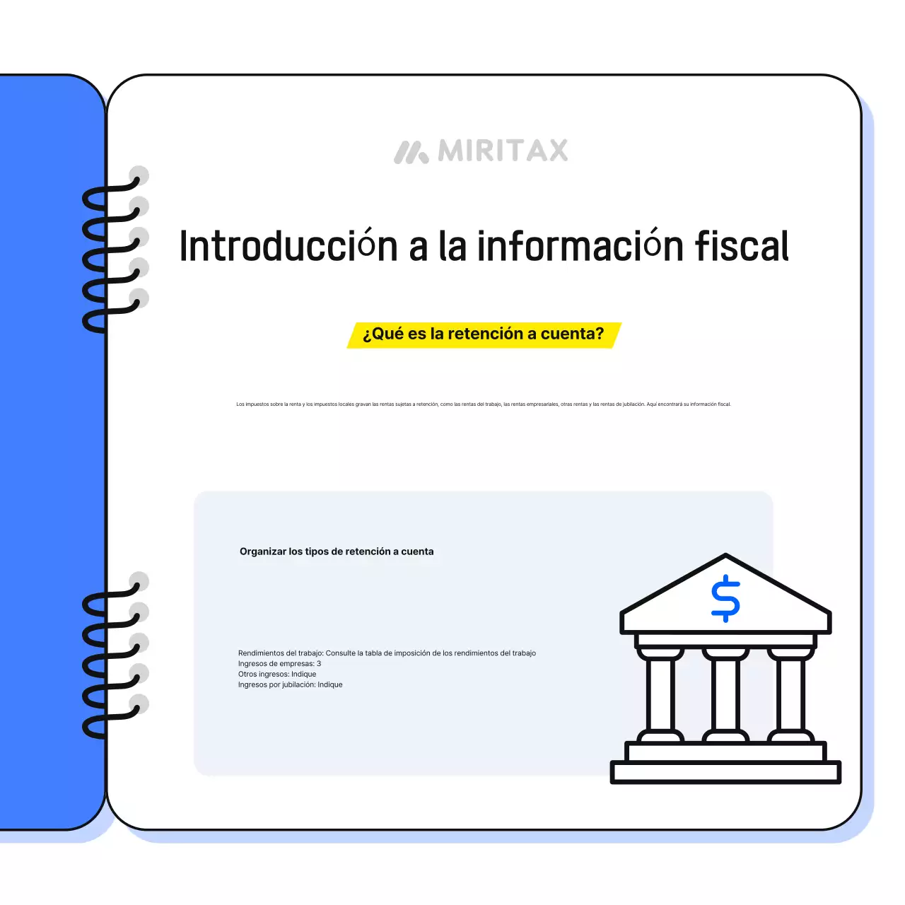 Promocione su entidad fiscal blue simple