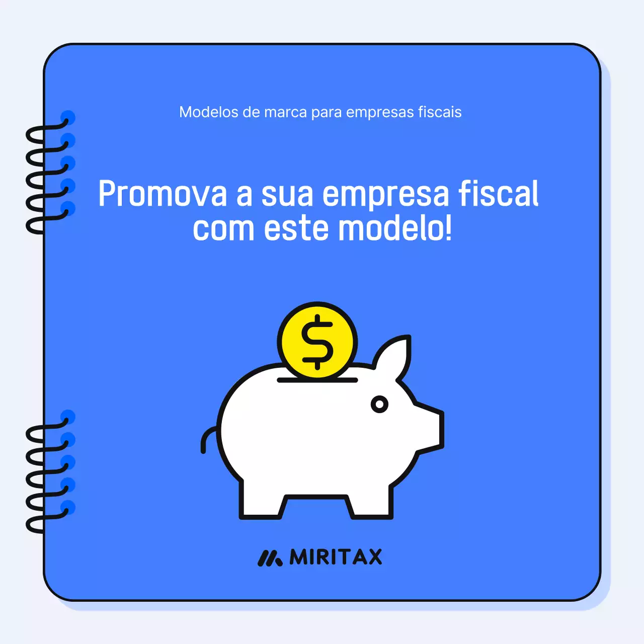 Promover a sua entidade fiscal azul simples