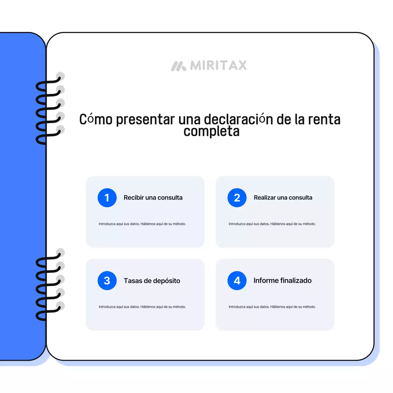 Promocione su entidad fiscal blue simple