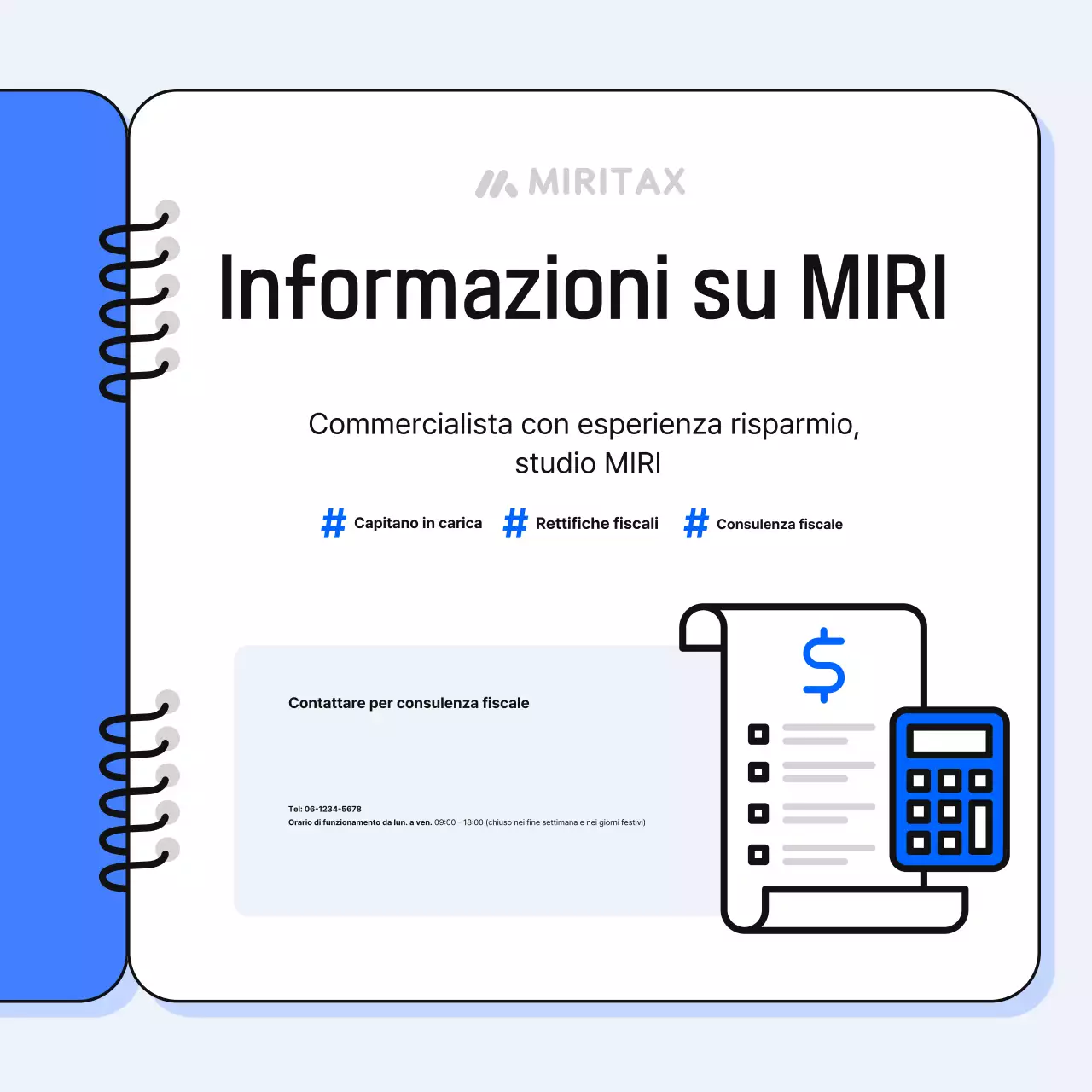 Promuovete la vostra entità fiscale blu semplice