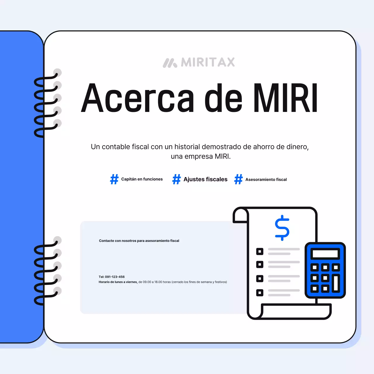 Promocione su entidad fiscal blue simple