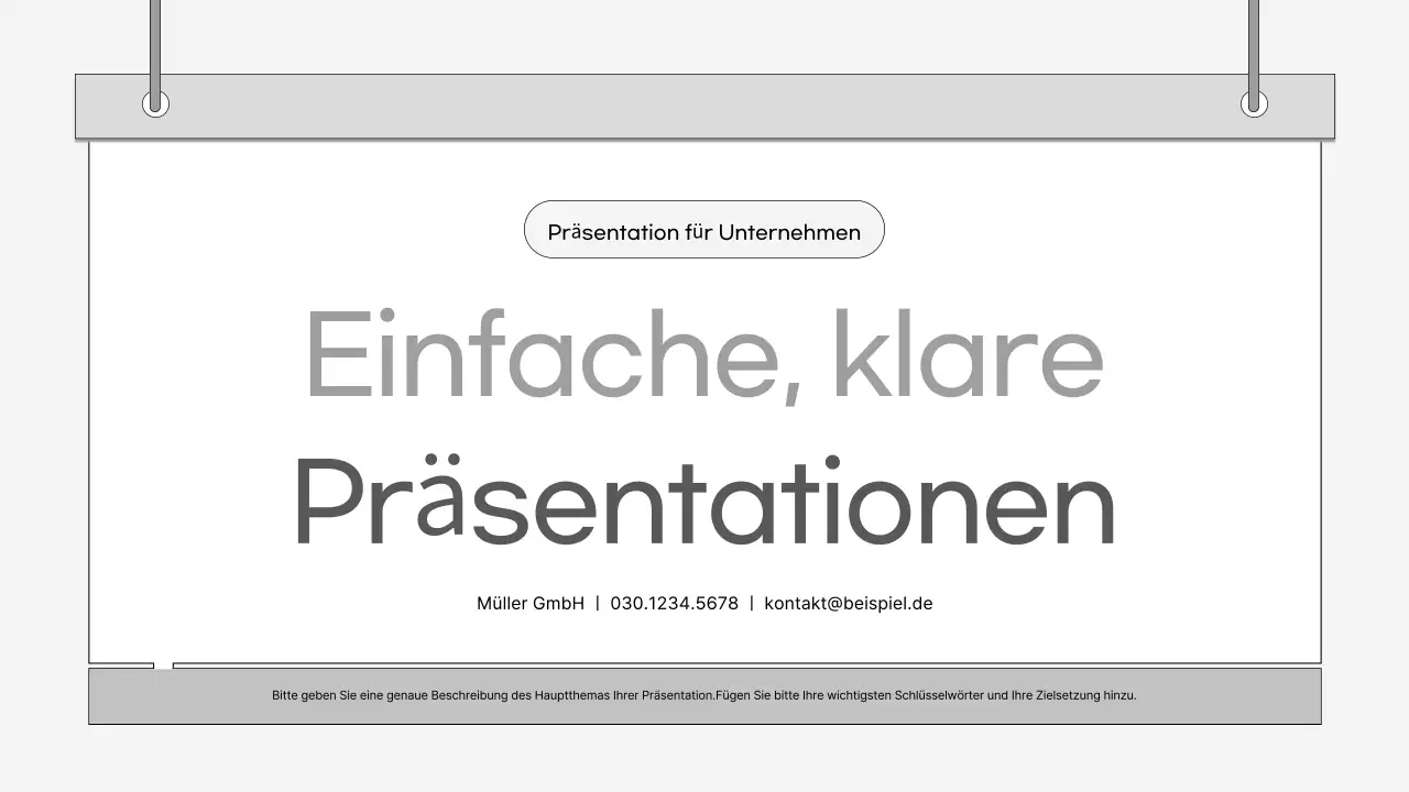 Ein einfacher, grauer Geschäftsplan