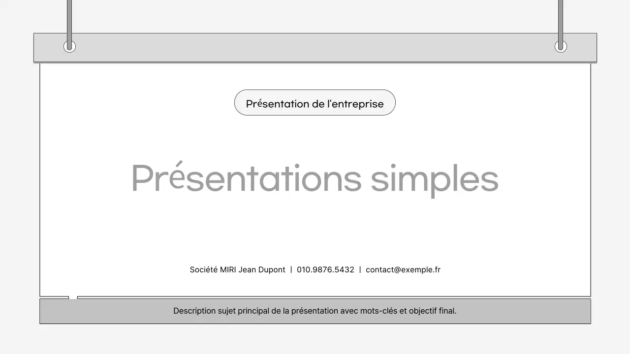 Un plan d'affaires simple et clair