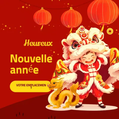 événement culturel rouge du nouvel an lunaire