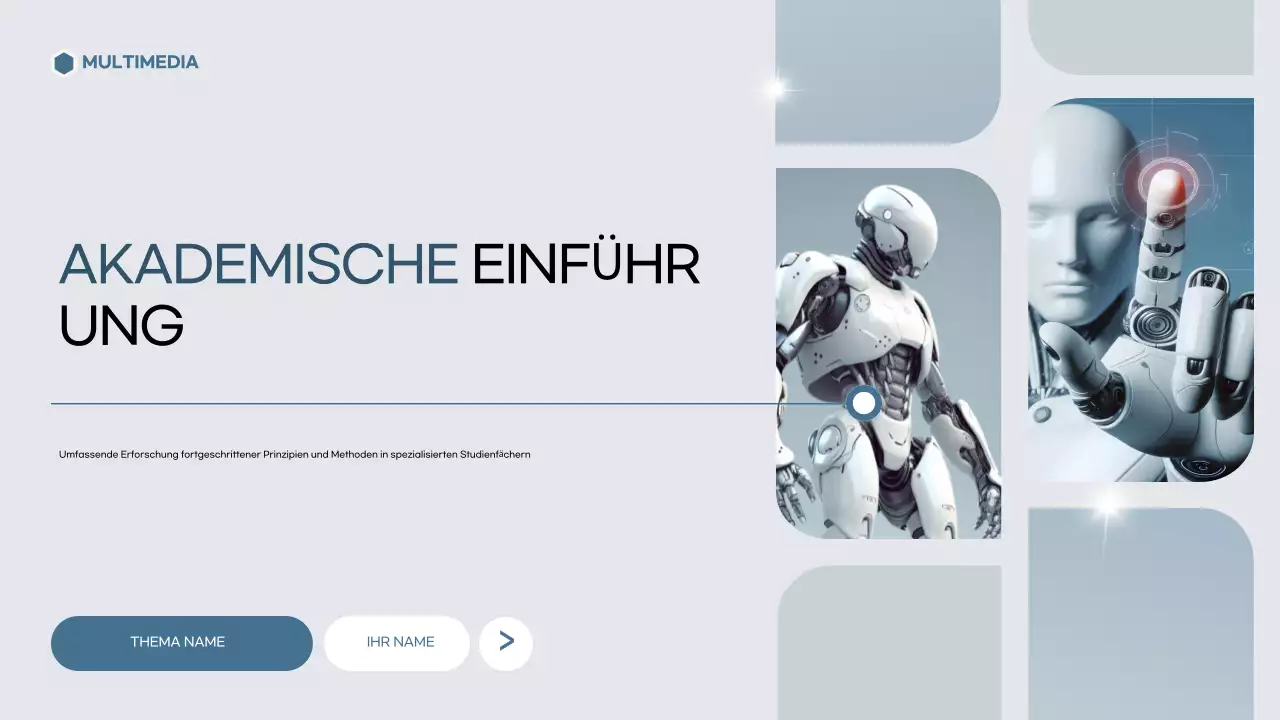 graue moderne akademische Präsentationsvorlage