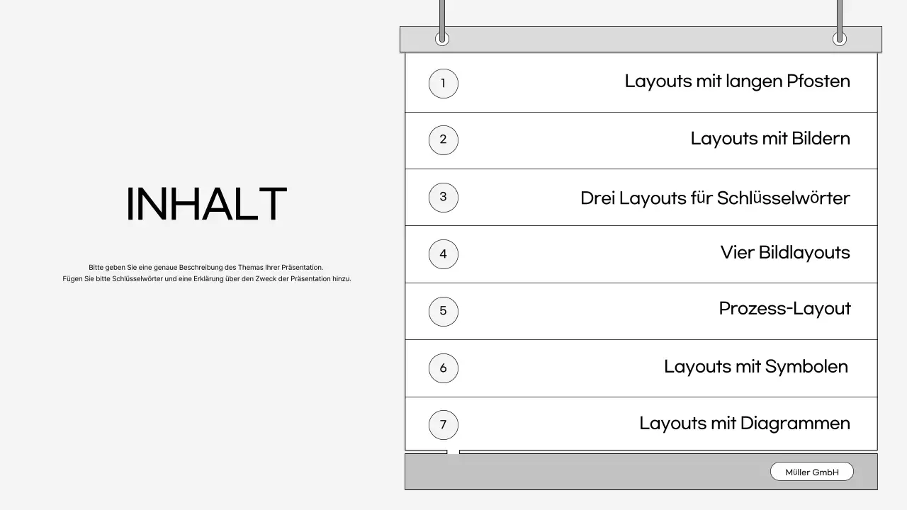 Ein einfacher, grauer Geschäftsplan