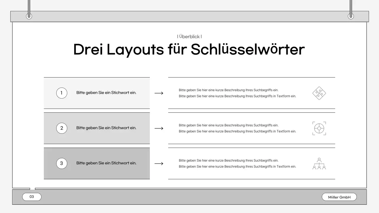 Ein einfacher, grauer Geschäftsplan