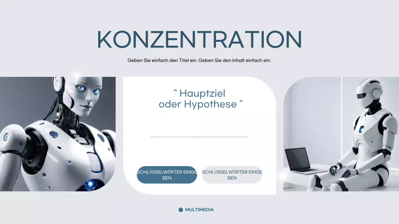 graue moderne akademische Präsentationsvorlage