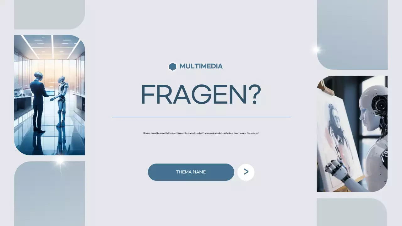 graue moderne akademische Präsentationsvorlage