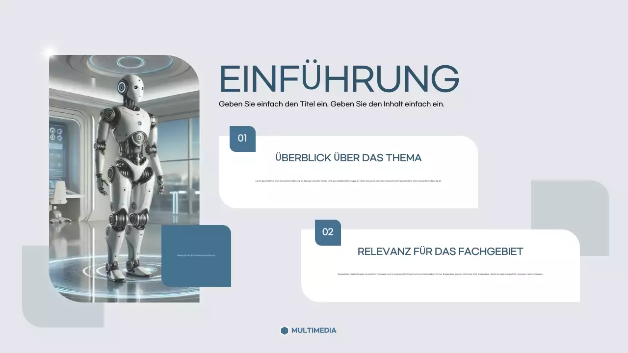 graue moderne akademische Präsentationsvorlage