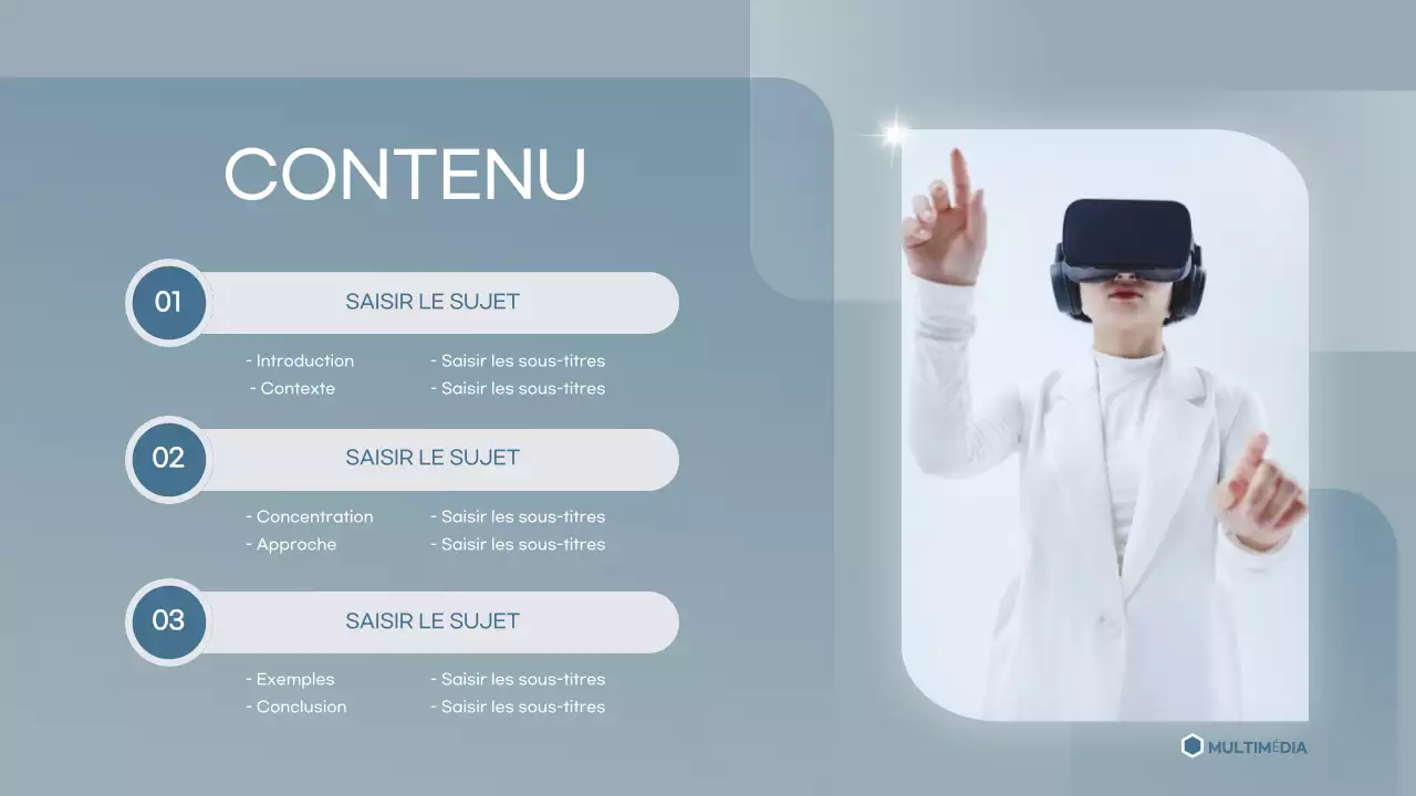 modèle de présentation académique moderne et gris