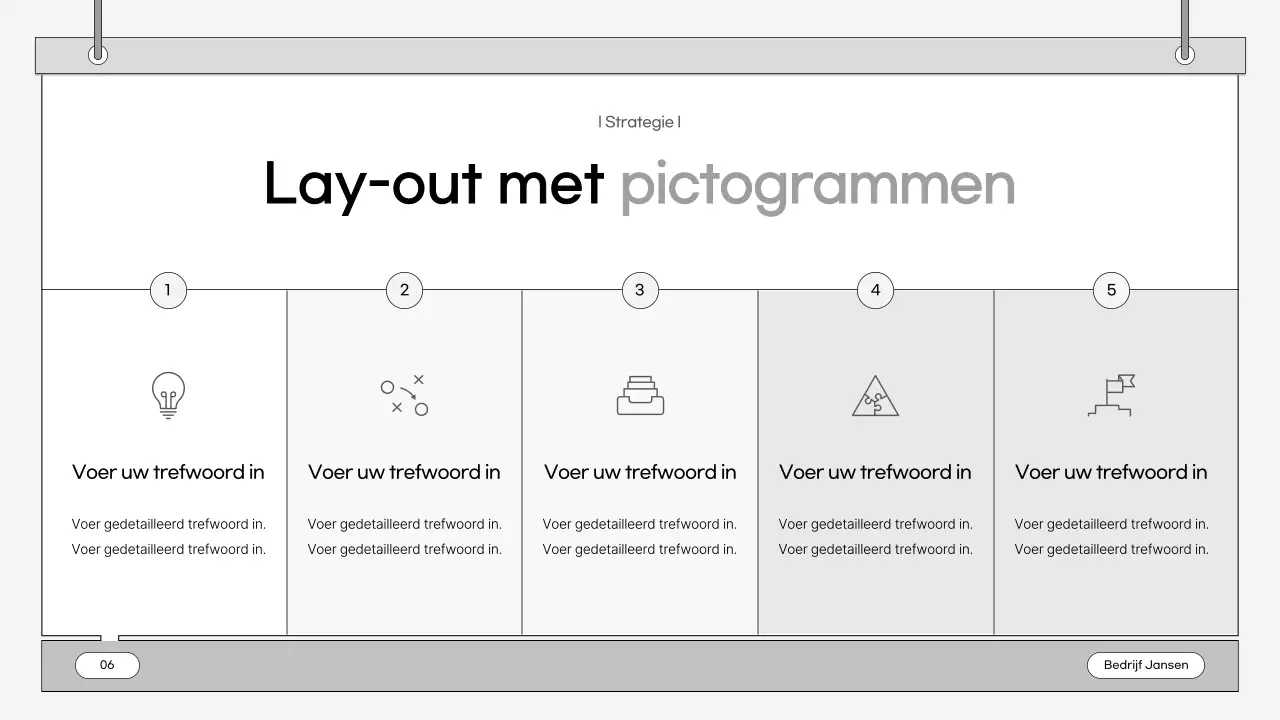 Een eenvoudig, grijs ondernemingsplan