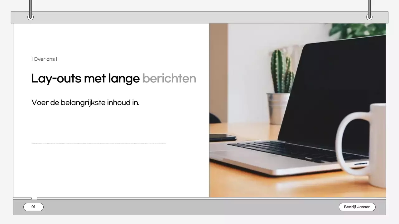 Een eenvoudig, grijs ondernemingsplan