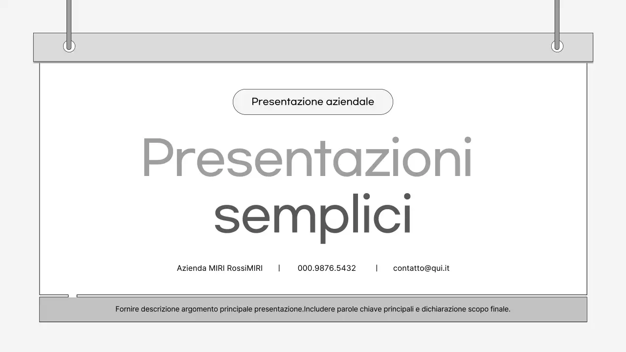 Un business plan semplice e grigio