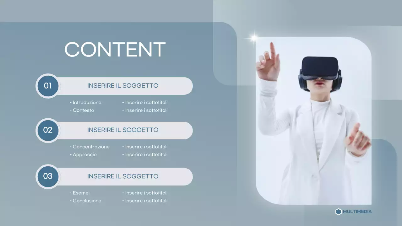 modello di presentazione accademico grigio e moderno