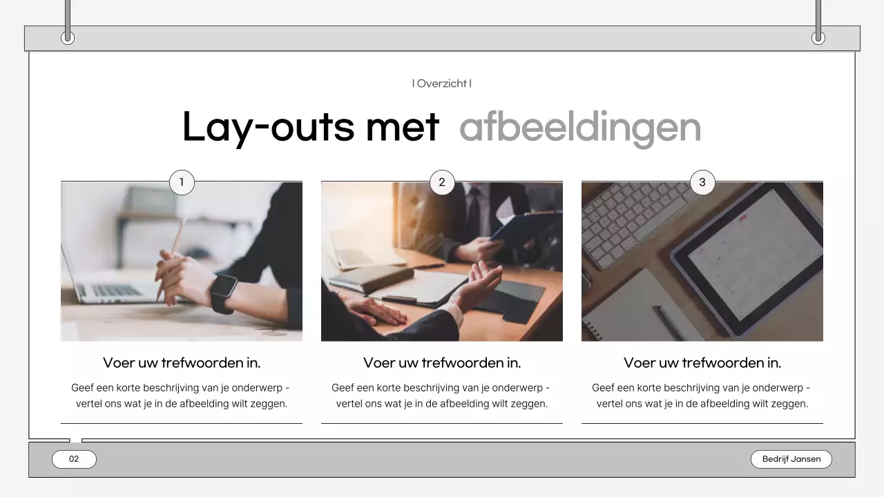 Een eenvoudig, grijs ondernemingsplan