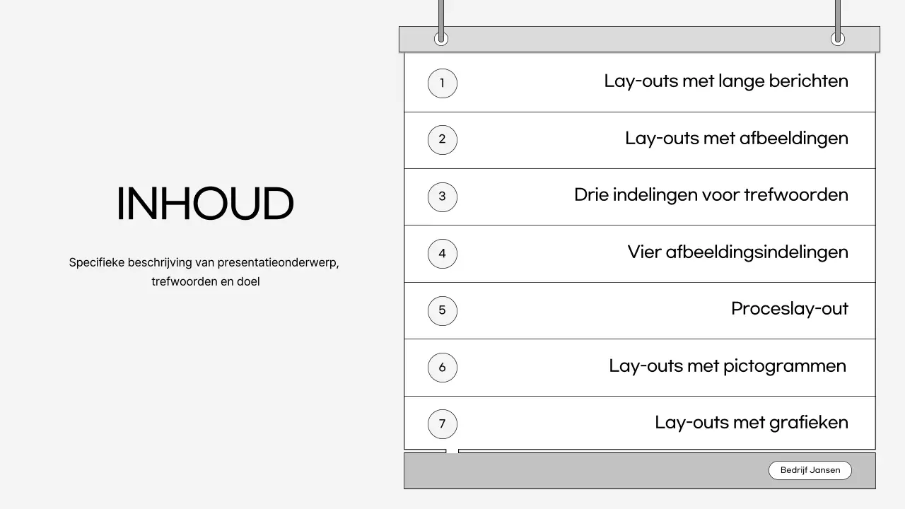 Een eenvoudig, grijs ondernemingsplan