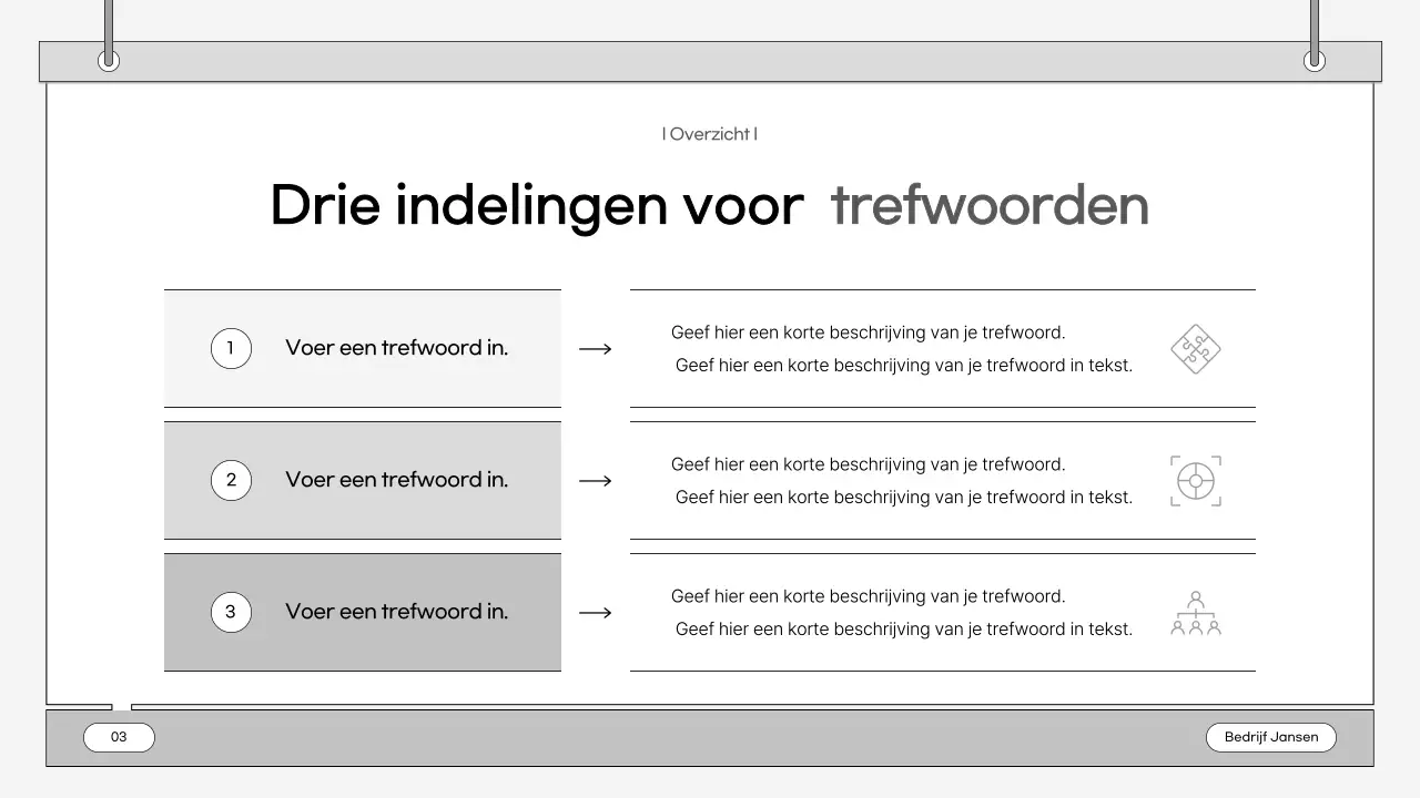 Een eenvoudig, grijs ondernemingsplan