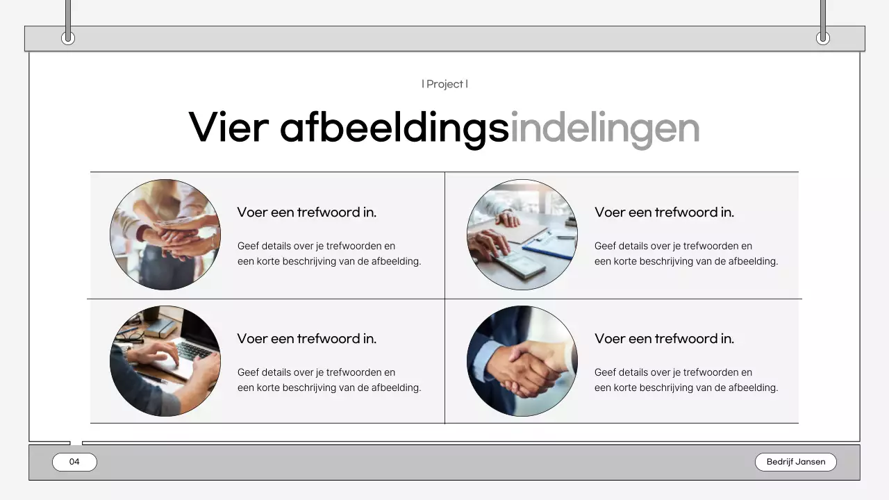 Een eenvoudig, grijs ondernemingsplan