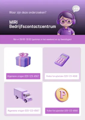 Mauve Eenvoudig Hulpcentrum