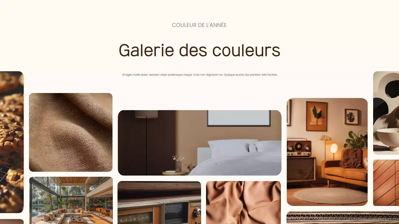 document de rapport sur les tendances modernes en beige