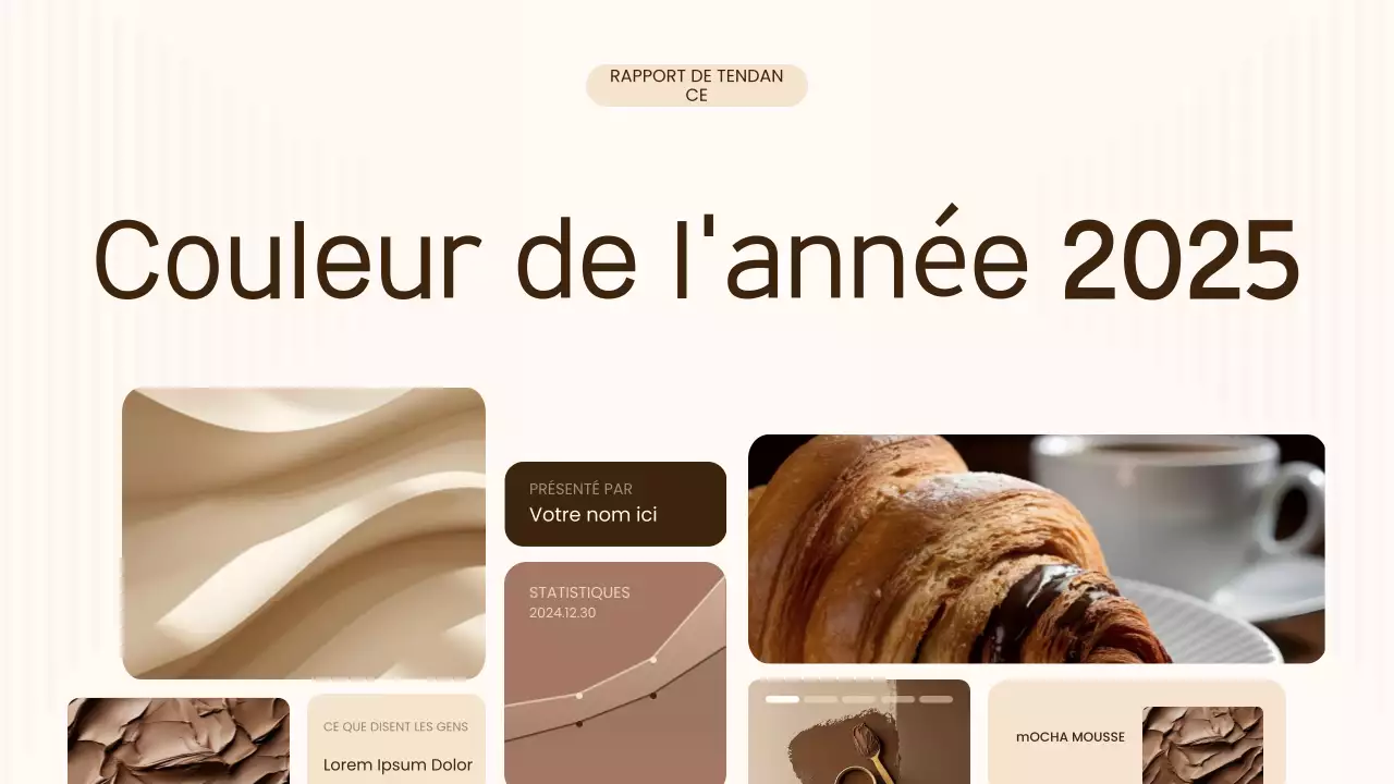 document de rapport sur les tendances modernes en beige