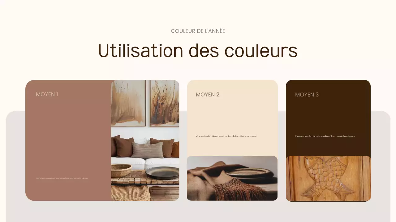 document de rapport sur les tendances modernes en beige