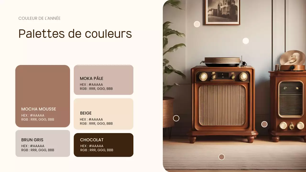 document de rapport sur les tendances modernes en beige