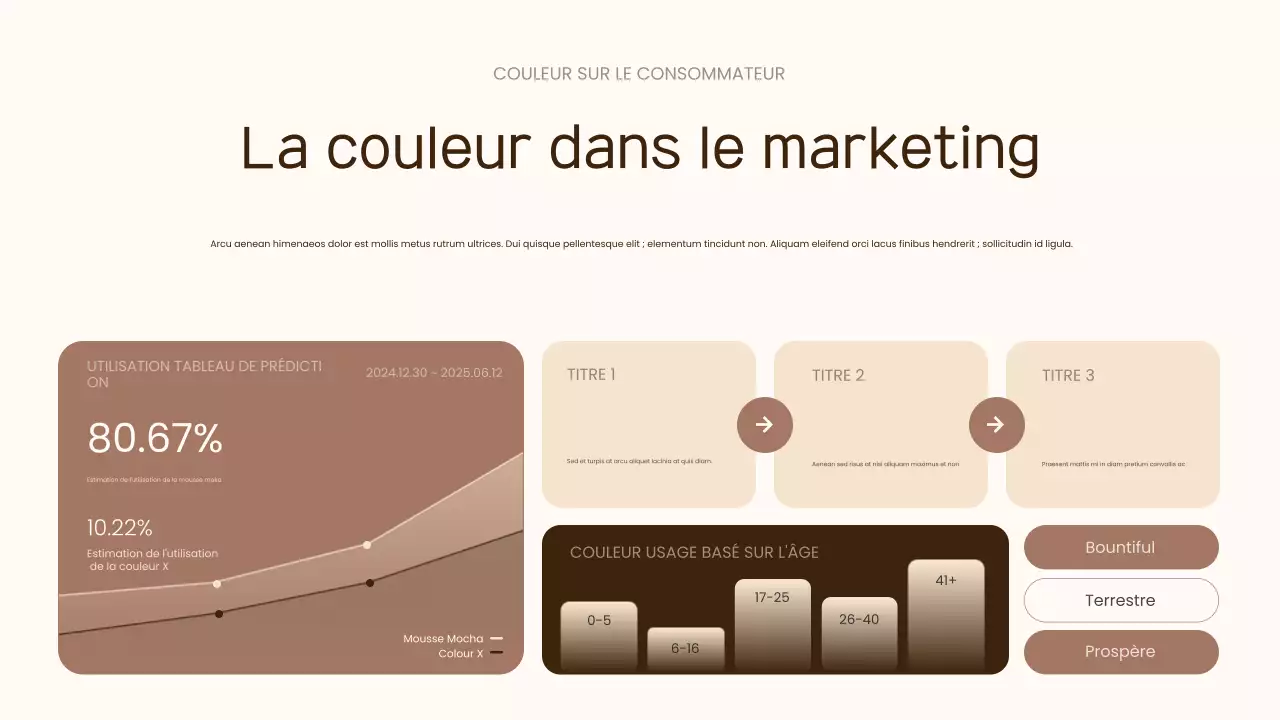 document de rapport sur les tendances modernes en beige