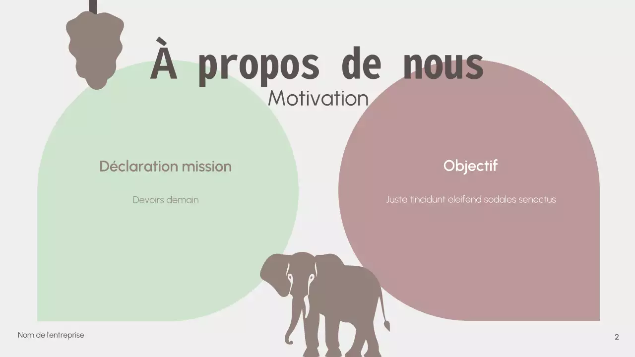 Présentation minimaliste d'une association à but non lucratif de protection de la faune et de la flore