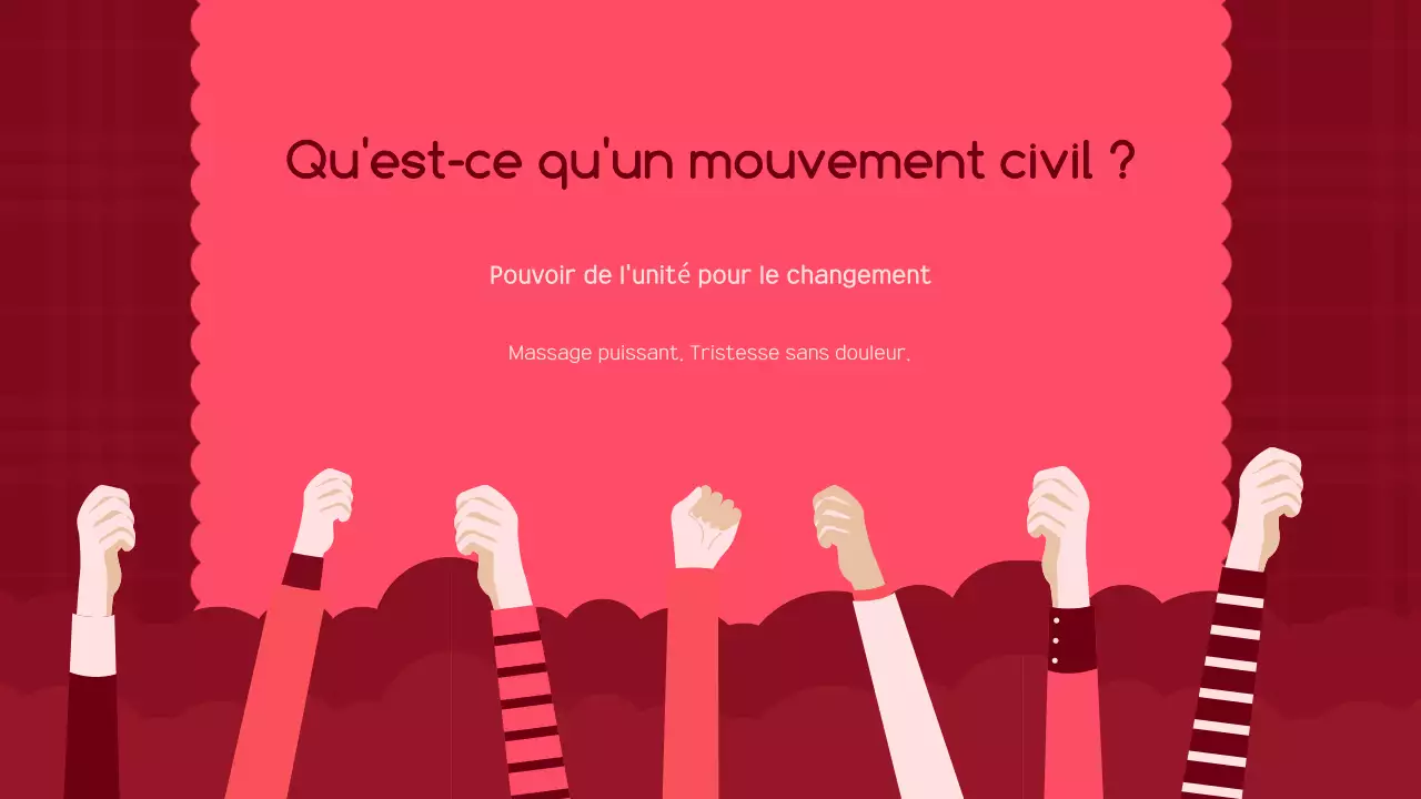 annonce de l'activisme moderne rouge