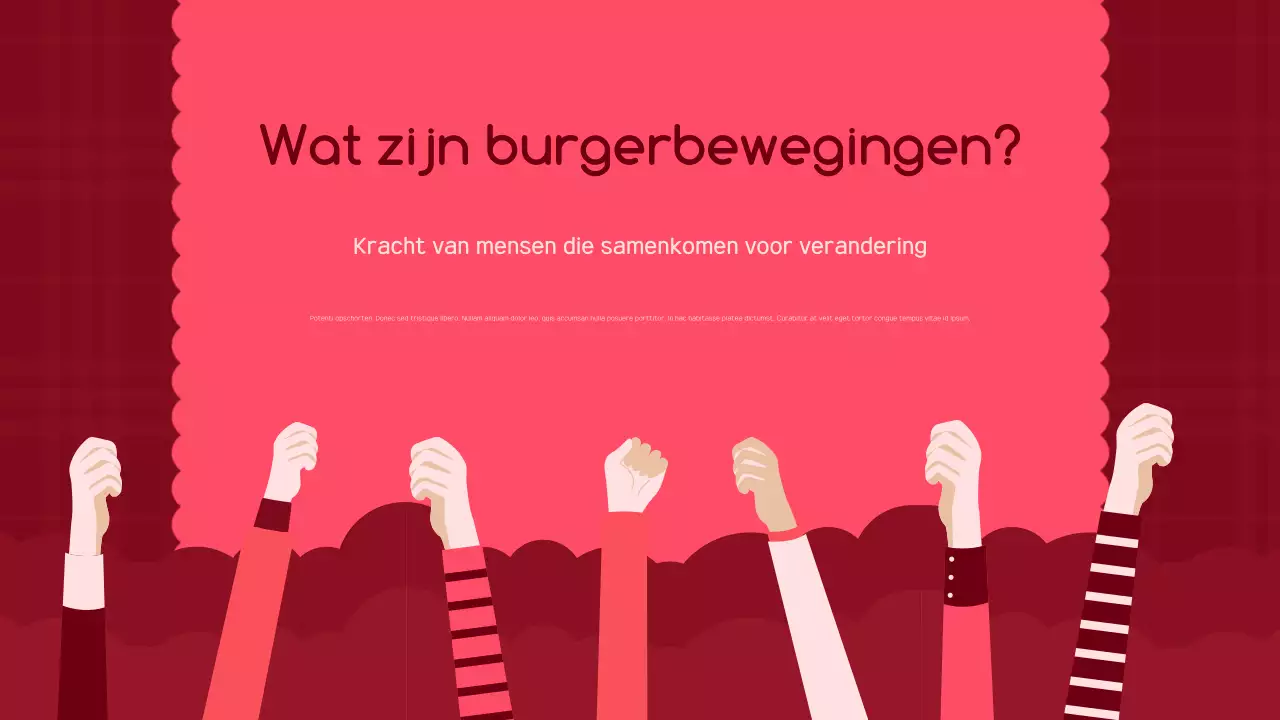 rood modern activisme aankondiging