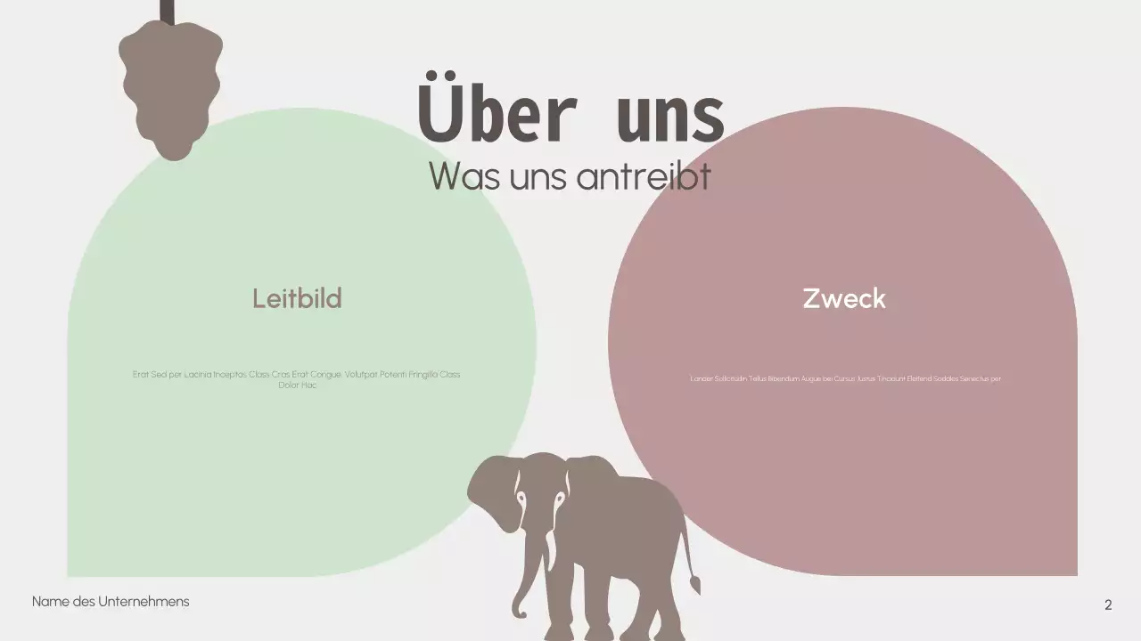 Minimalistische Präsentation zum Schutz von Wildtieren Non-Profit