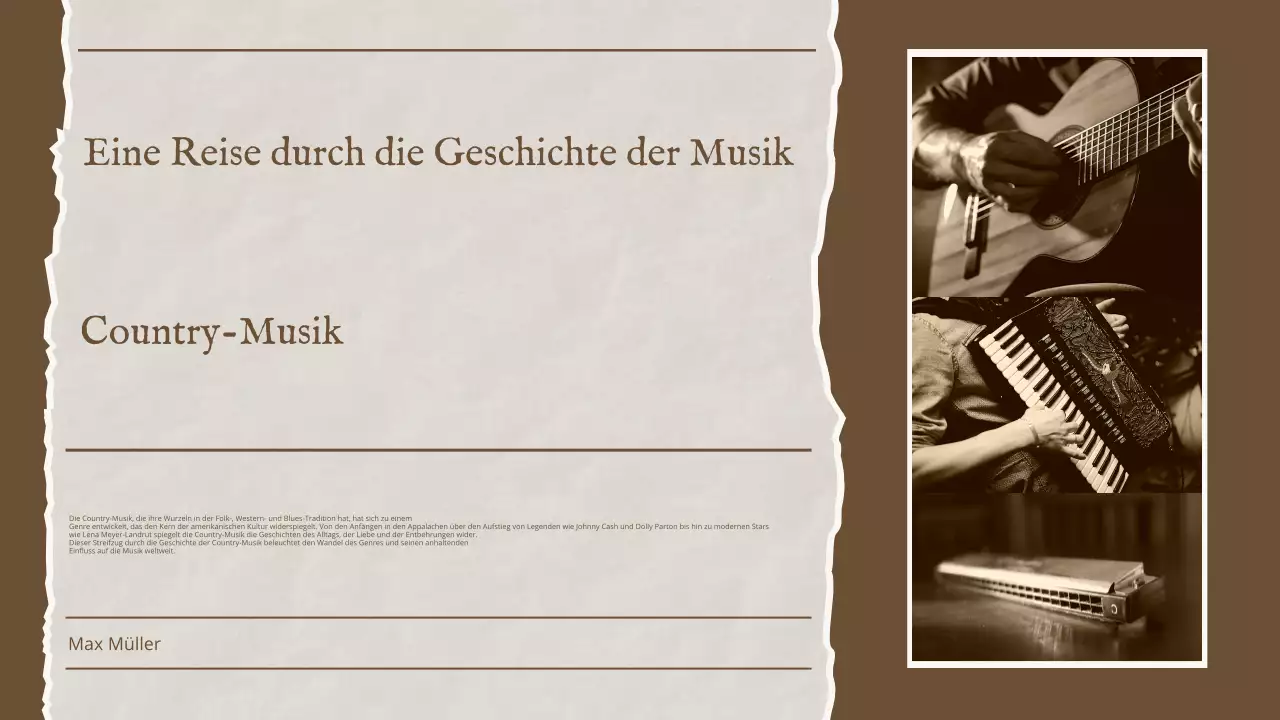 Brown Vintage Musik Geschichte