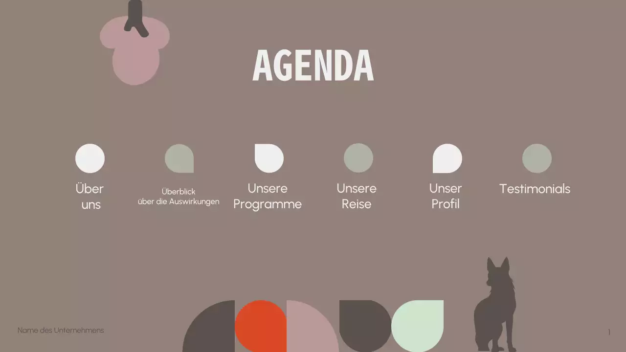 Minimalistische Präsentation zum Schutz von Wildtieren Non-Profit